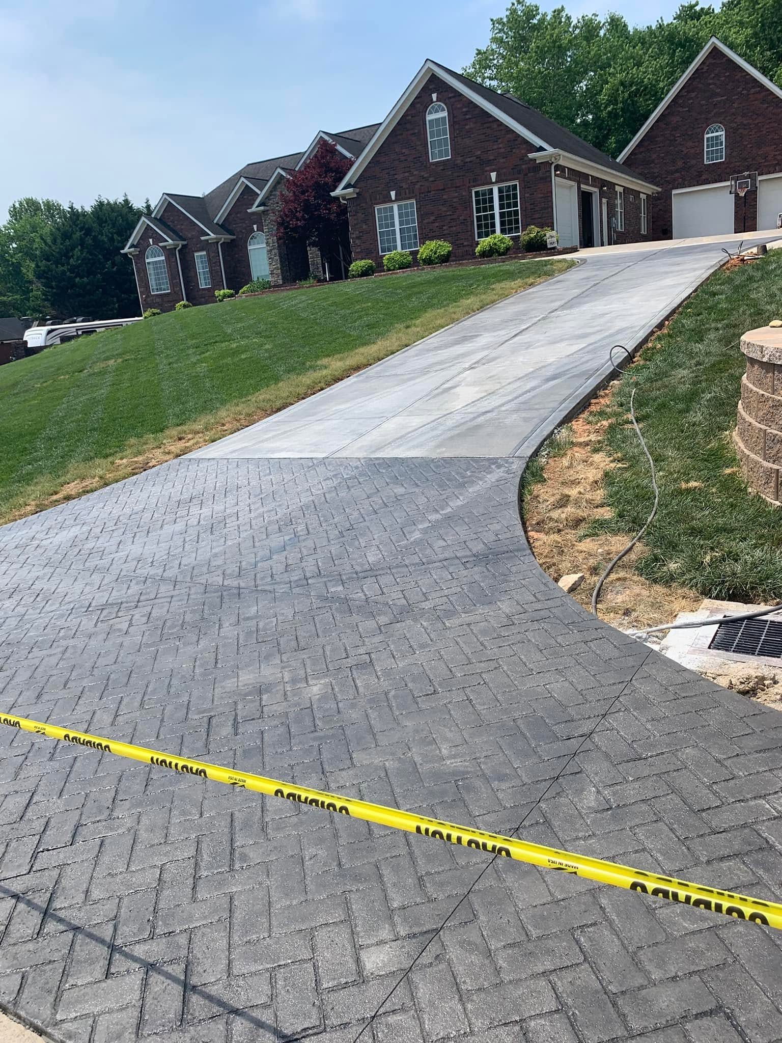 Stamped decorative concrete project in Shelby, NC