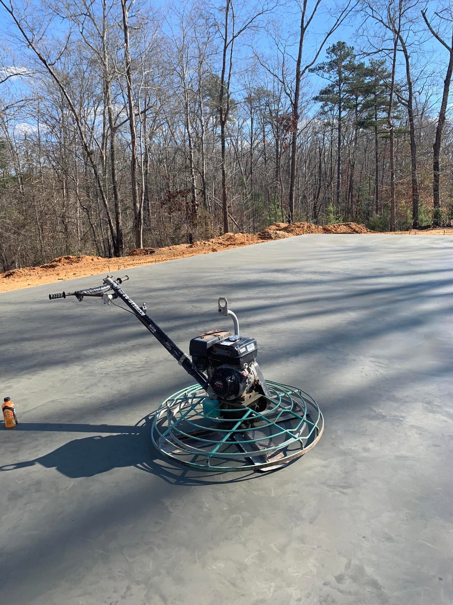 Concrete driveway project in Shelby, NC