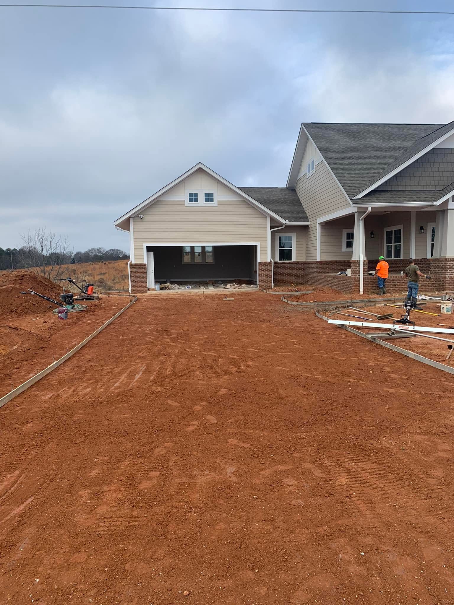 Residential Concrete Driveways before &copy; Chuy's Concrete Finishing