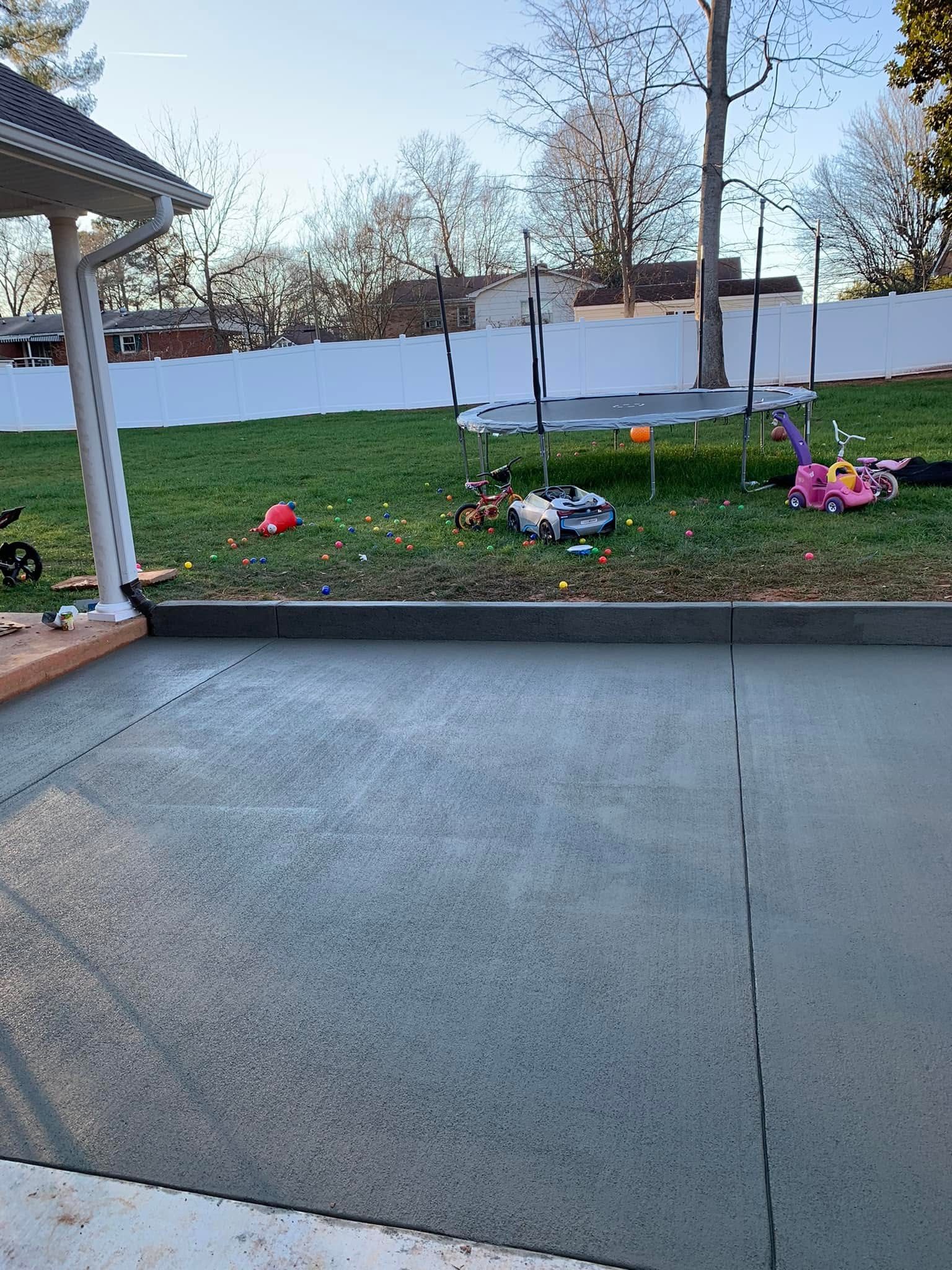 Concrete patio and slab project in Shelby, NC