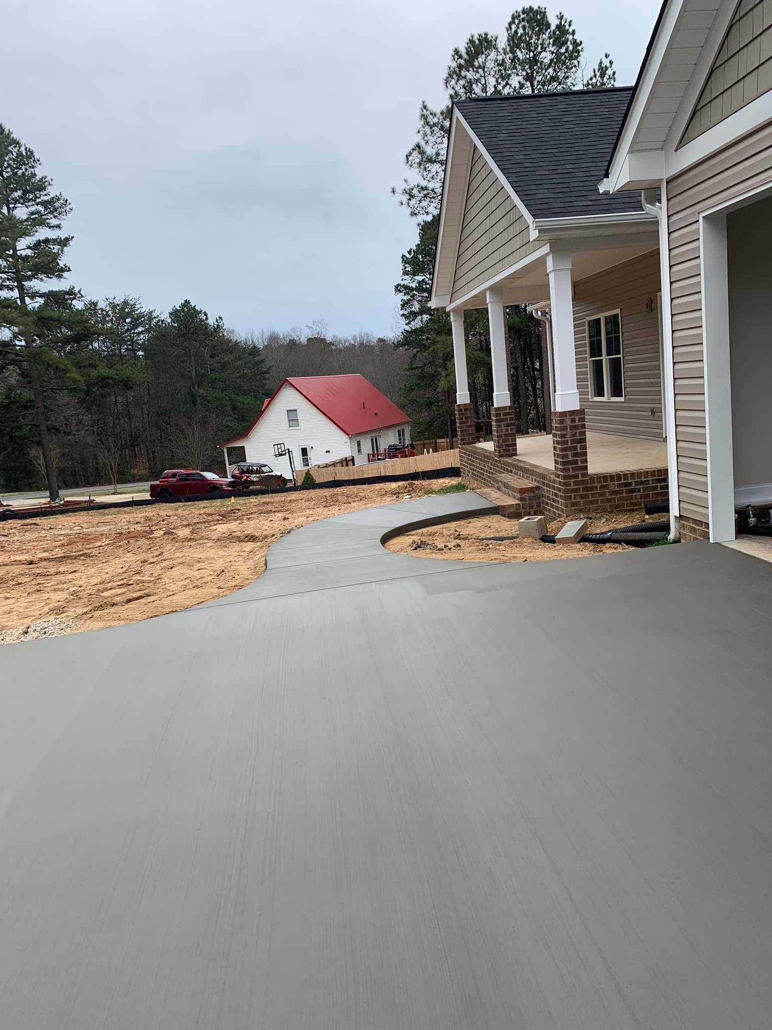 Concrete sidewalk and walkway project in Shelby, NC